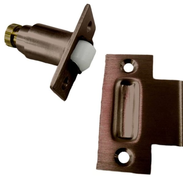 Trimco Heavy Duty Roller Latch with B Strike Dark Bronze Powder Coat